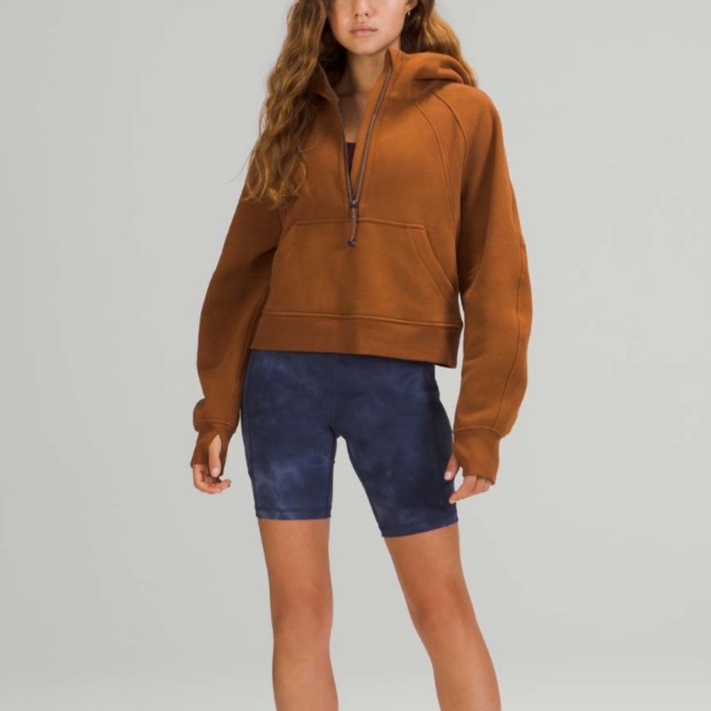 Lululemon Scuba Oversized 1/2 Zip Hoodie Copper Brown Size XS/S